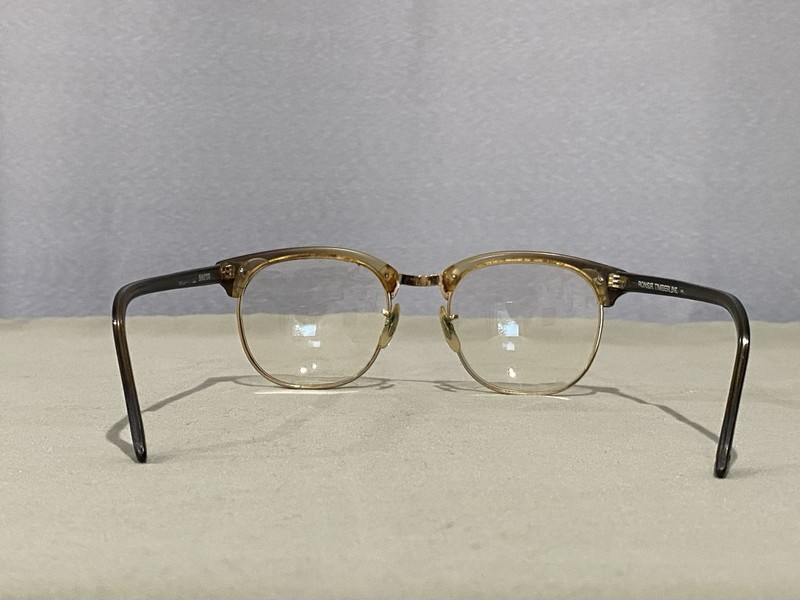 Shuron Ronsir Timberline Vintage Browline Full Rim Eyeglasses Gold Tone gallery