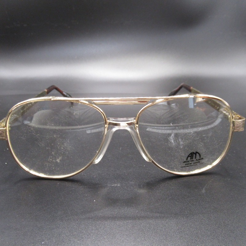 Anthony Martin Eyeglass Frames New York Gold Aviator Z87 Safety 60-15-127 USA
