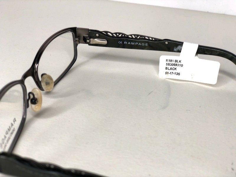 RAMPAGE Eyeglasses womens R181 Black metal rx demo lens 51-17-135 $76 FRAMES gallery