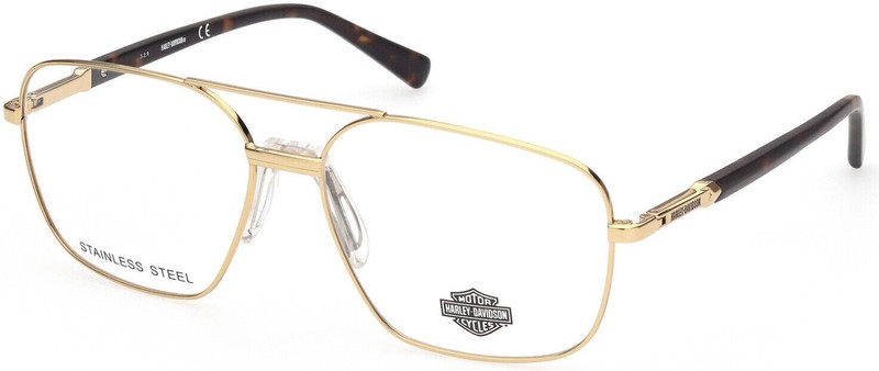 HARLEY-DAVIDSON HD0827 032 GOLD HAVANA MEN’S OPTICAL FRAME EYESIZE 61-16-145