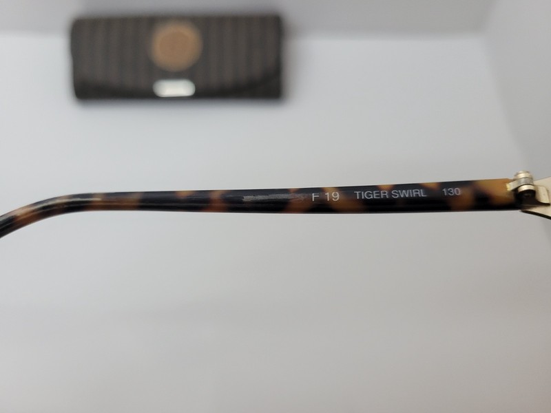 Fendi Italy F19 Mocha 130 EyeGlasses with Case Tiger Swirl Read Description PLS! gallery