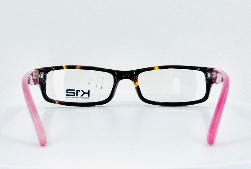 K12 4076 TORTOISE/PINK Brown Unisex Rectangle Full Rim Eyeglasses 47-16-130 B:25 gallery