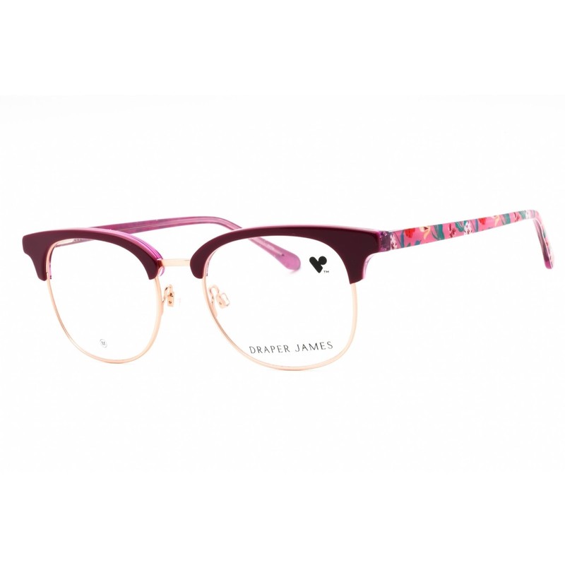 Draper James Women’s Eyeglasses Merlot Metal pantos Full Rim Frame DJ5055 604
