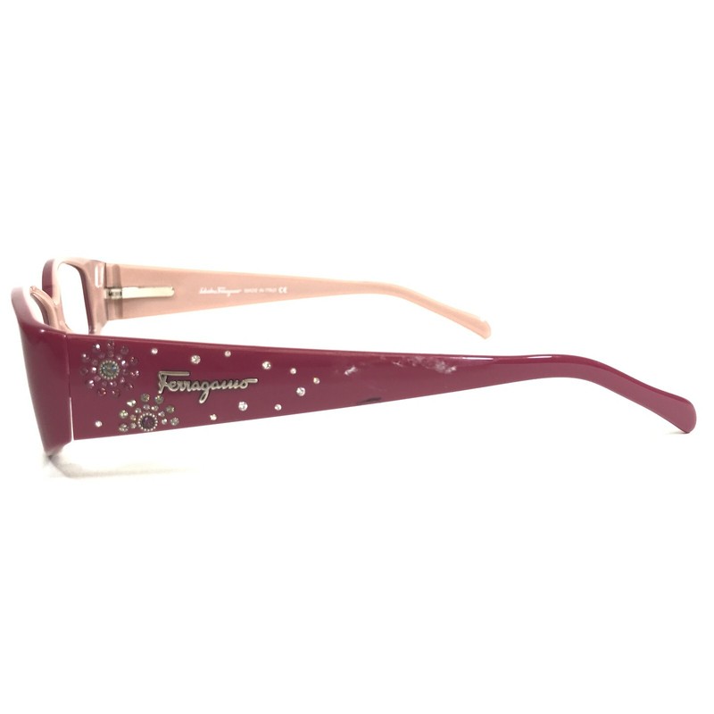 Salvatore Ferragamo Eyeglasses Frames 2645-B 589 Red Pink Beige 52-15-135 gallery