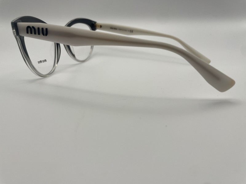 MIU MIU VMU 04R 114-1O1 53-17-145 BLACK WHITE EYEGLASS FRAMES gallery