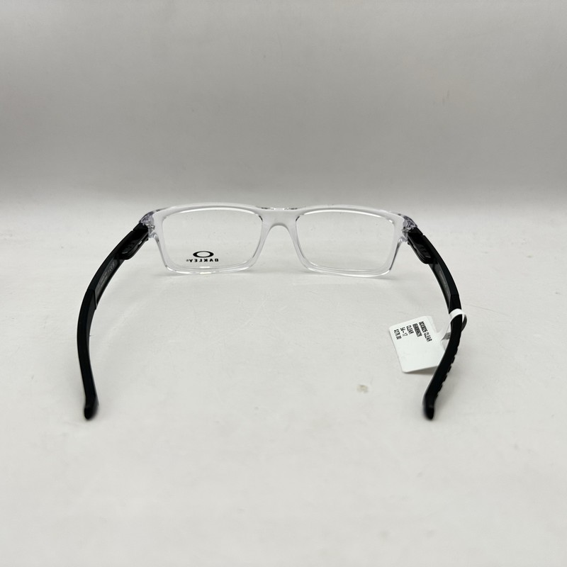 Oakely Mens Currency Rectangle Full Rim Eyeglasses OX8026 Clear/Black gallery