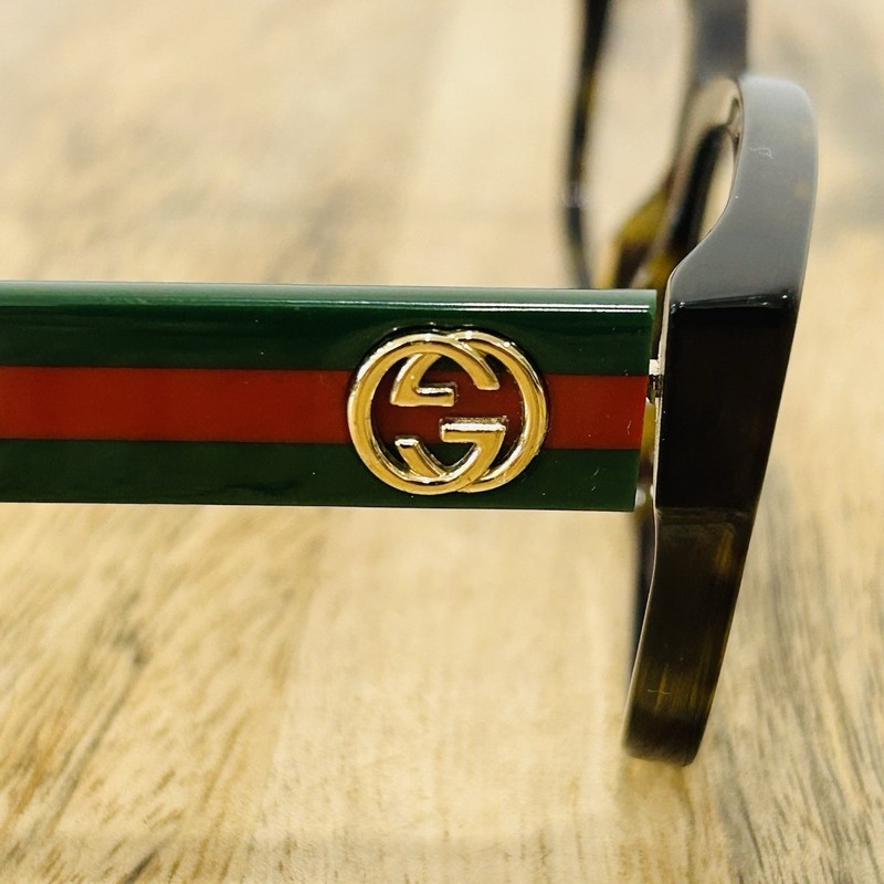 Gucci GG0278O 012 Eyeglasses 55 15 145 Havana Green Red Tortoise Shell Demo gallery