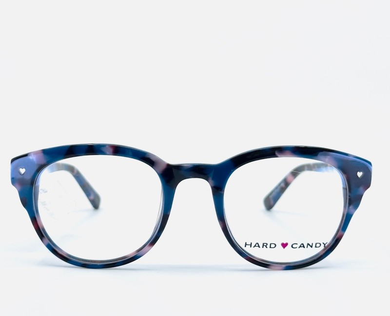 NEW HARD CANDY HC26 TTBLU Blue Tortoise Womens Panto Eyeglasses 48-21-140 B:40 E gallery