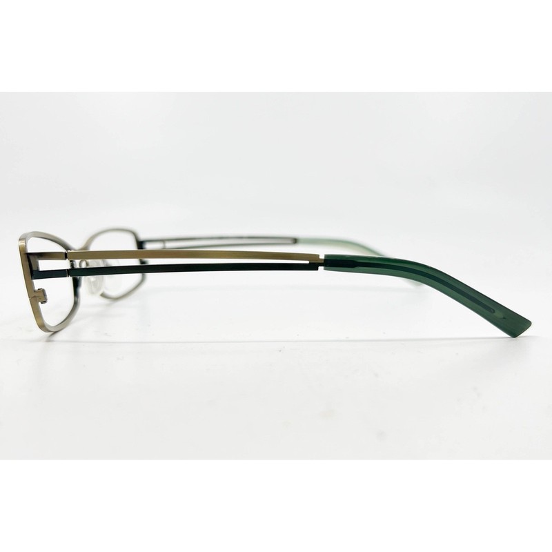 St Moritz Cyber 820 Willow Eyeglasses Green Metal Rectangular Frame 52-17-130 gallery