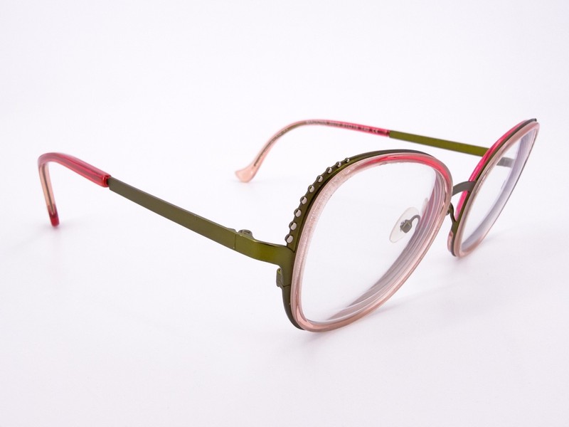 Boz J.F. Rey Madona Eyeglasses FRAME 3070 Transparent Pink 51[]18-140 Green L851