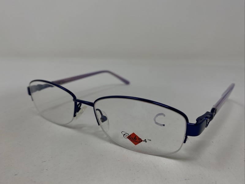 Lido West Club 54 CRYSTAL BLUE 52-17-135 Half Rim Eyeglasses Frame VJ54 gallery