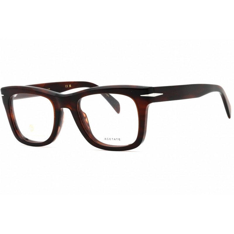 David Beckham Men’s Eyeglasses Brown Horn Plastic Square Frame DB 7105 0EX4 00