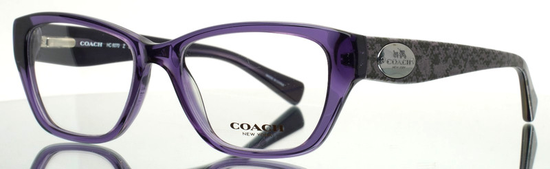 COACH HC6070 5347 Purple Whip Snake Eggplant Womens Eyeglasses 51-17-135 B:36
