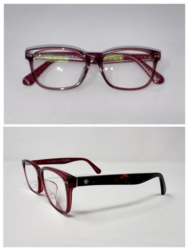 Kate Spade Cailin/F YDC Eyeglass Frames Only 145 Red Polka Dot Black Authentic