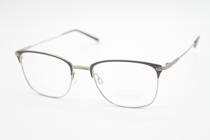 NEW CHARMANT CH29715 GR GREY SILVER BLACK AUTHENTIC EYEGLASSES 54-19