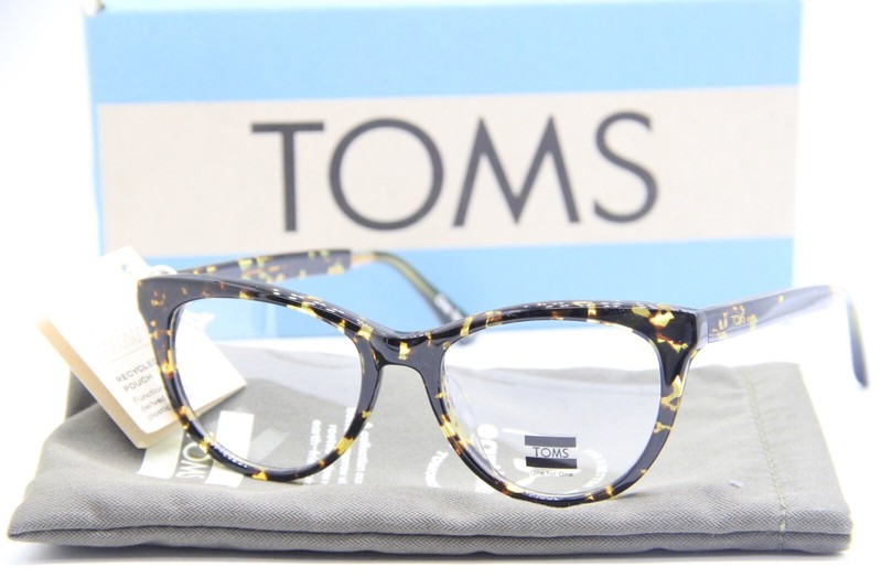 NEW TOMS ZOE 10014554 20008251 TORTOISE AUTHENTIC EYEGLASSES W/CASE 50-18