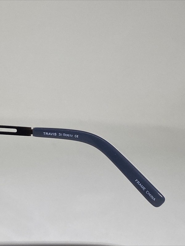 ST MORITZ “TRAVIS” NOS Dark Silver Matte Half Rim Eyeglasses Frame 51-20-140 gallery