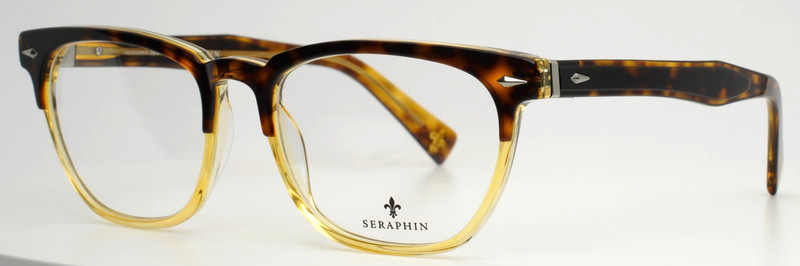 SERAPHIN Oakdale 8950 Dark Tortoise Antique Crystal Mens Eyeglasses 53-18-145