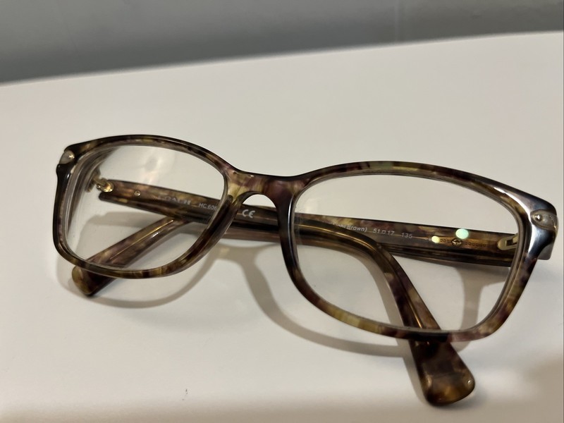 Coach HC 6065 5287 Confetti Light Brown Eyeglasses Women’s Eyewear 51-17