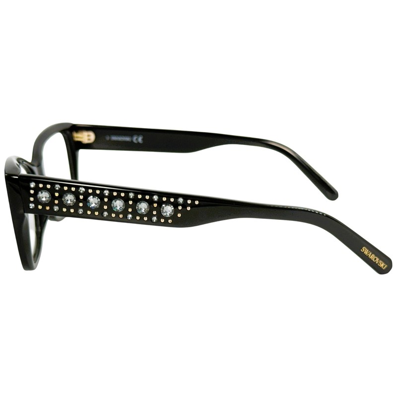 Swarovski SK5452 Womens Plastic Eyeglass Frame 001 Shiny Black 52-16 gallery
