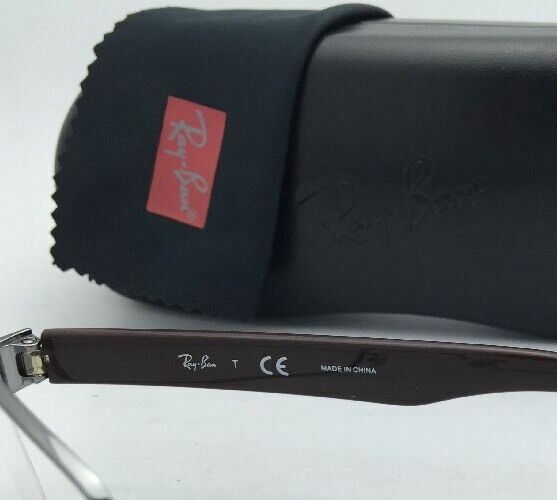 New RAY-BAN Rx-able Eyeglasses RB 6318 2840 54-17 Gunmetal & Brown Frame w/Demos gallery