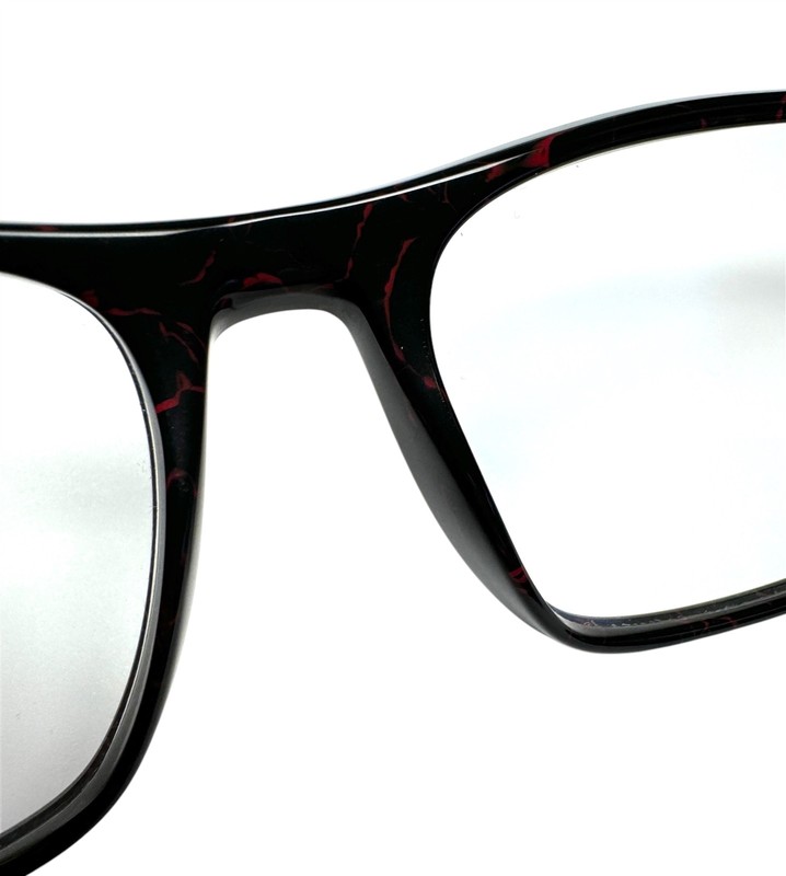 Prada VPR 01W 11F-1O1 Eyeglasses Glasses Polished Black Red Marble 54mm w/case gallery