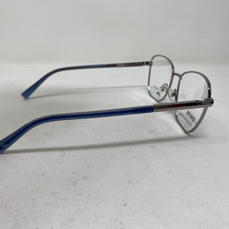 J LANDON EYEWEAR JL50003 010 54-16-140 SILVER BLUE FLEX HINGE EYEGLASSES XN38 gallery