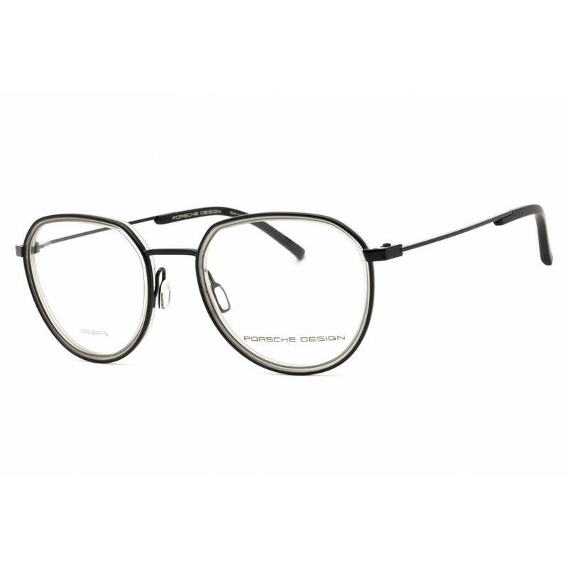 Porsche Men’s Eyeglasses Black/Grey Round Shape Full Rim Frame P8740 53A000