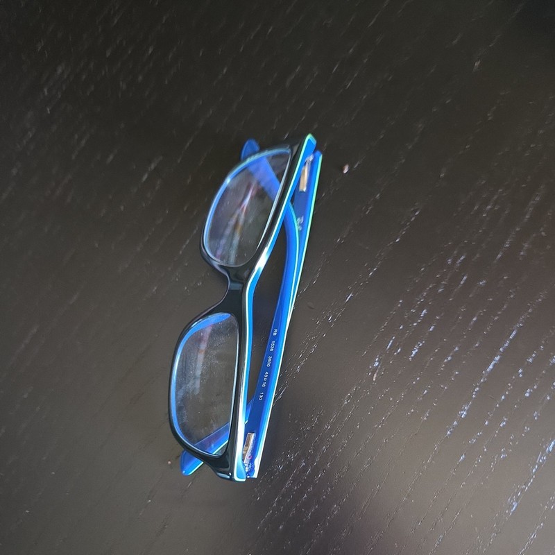 NEW RAY-BAN JUNIOR RB 1536 3600 BLUE GREEN AUTHENTIC EYEGLASSES 48-16 gallery
