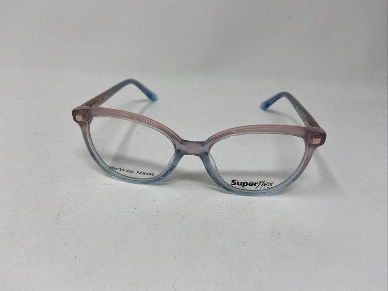 SUPERFLEX KIDS EYEWEAR SFK 236 S409 46-15-125 PINK BLUE CRYSTAL FLEX HINGE Q265