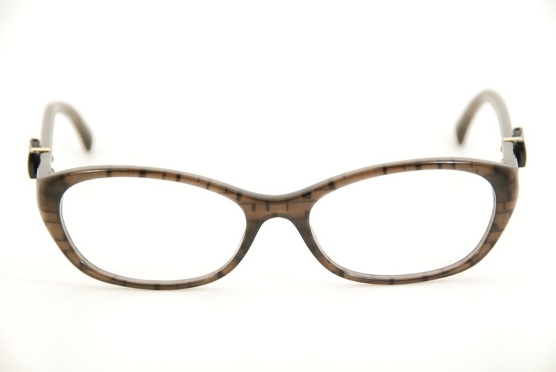 Rare Authentic Chanel 3242 c.1305 52mm Brown Black Frames Glasses Italy