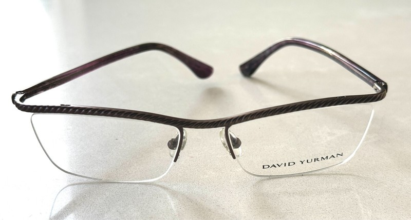 DAVID YURMAN Eyeglasses Frame DY 043 00 GUNMETAL BROWN 53-16-129MM