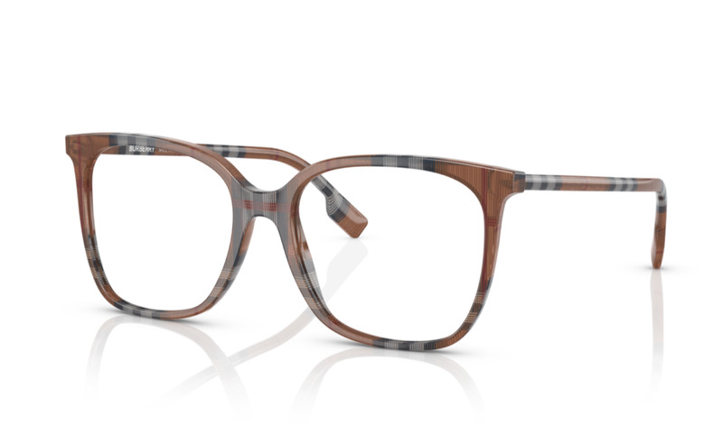 Burberry 2367 3966 54 Louise Check Brown Plaid Eyeglasses BE2367