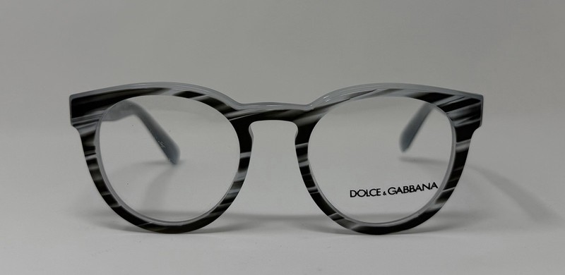 Dolce & Gabbana DG3251 3051 Gray Striped Eyeglasses. Size 49-23-140