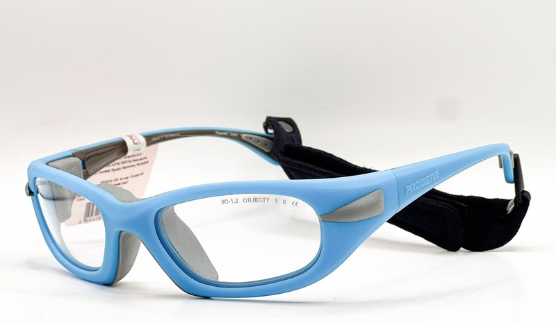 NEW PROGEAR EG-L1030 COL.11 MATTE NEON BLUE SAFETY AUTHENTIC EYEGLASSES 55-19