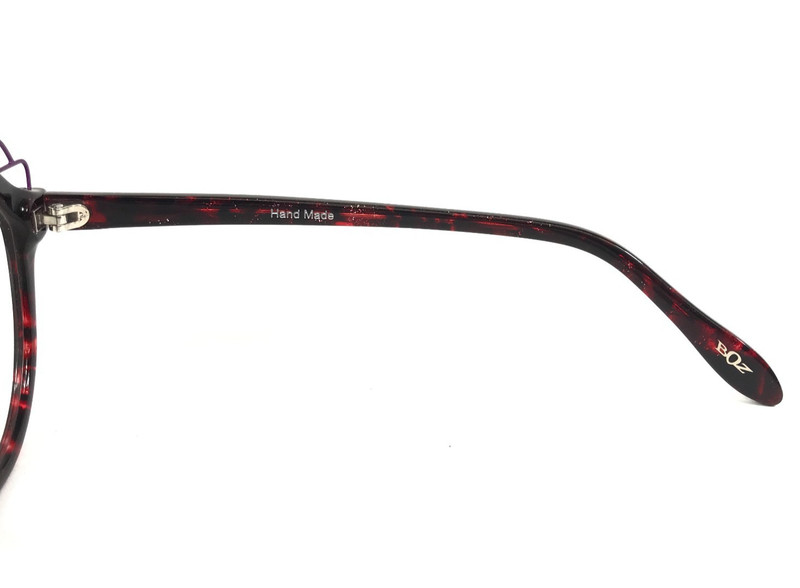 BOZ Eyeglasses Frames FANELIE 3070 Red Spangles Purple Cat Eye 52-16-140 gallery