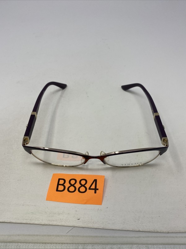 Versace 1233-Q 1418 53-17-140 Plum Purple/Gold Full Rim Eyeglasses Frame B884 gallery