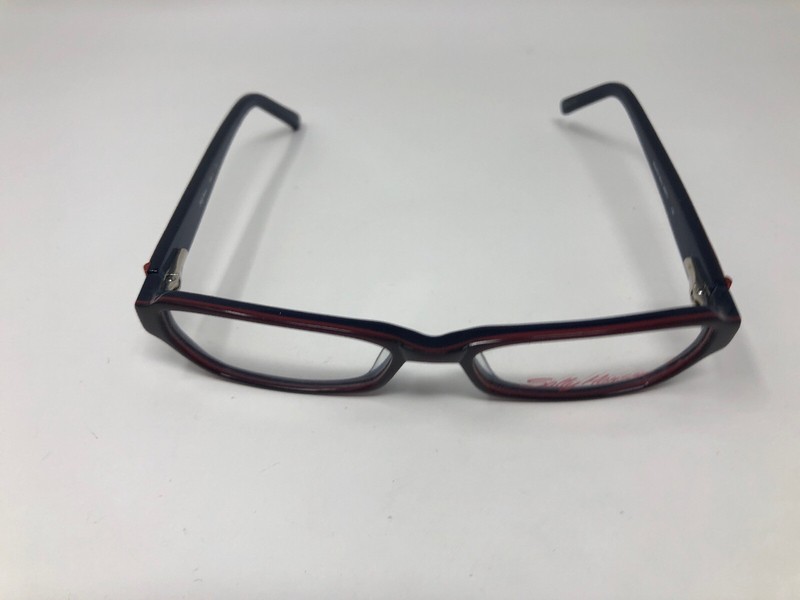 SALLY HORSE PETITE Eyeglasses Frame Sally 4 51-16-135 Burgundy/Blue ZX74 gallery