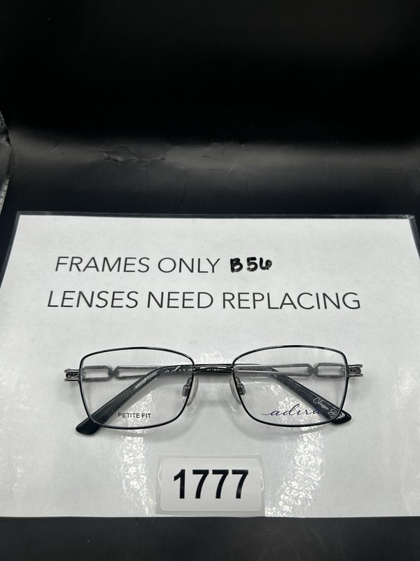 NEW adira Sally Green Eyeglasses Frame Only 48-16-125 Black Metal