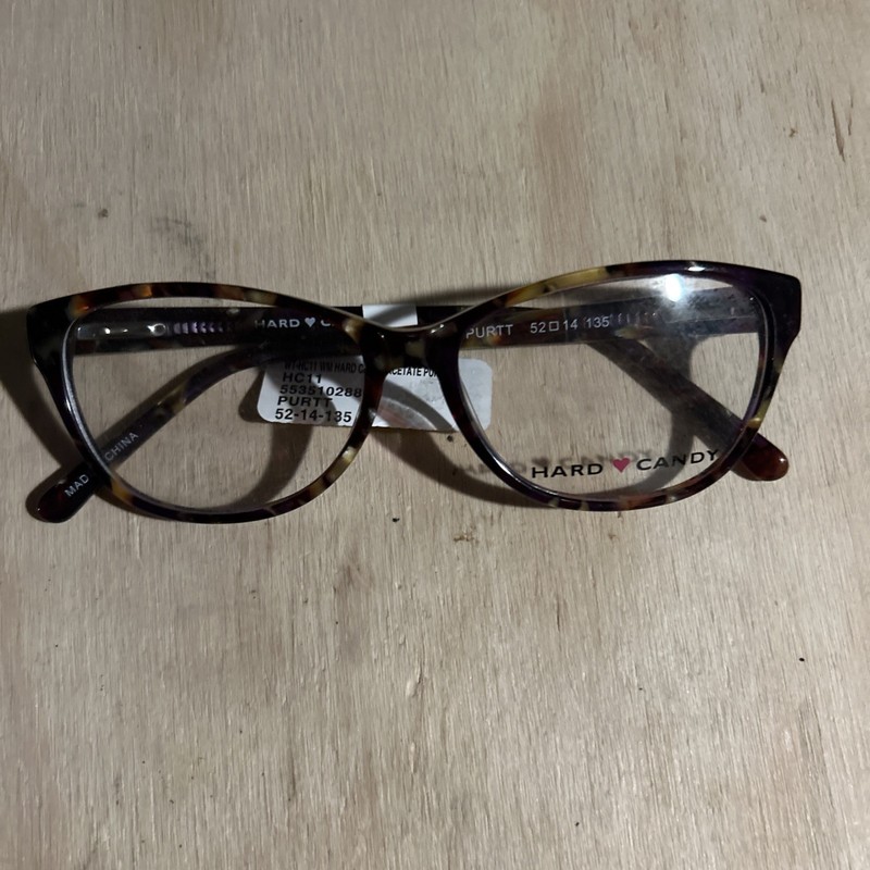 Hard Candy HC11 Purtt Womens Purple Full Rim Eyeglasse 52-14-135 Frames Only
