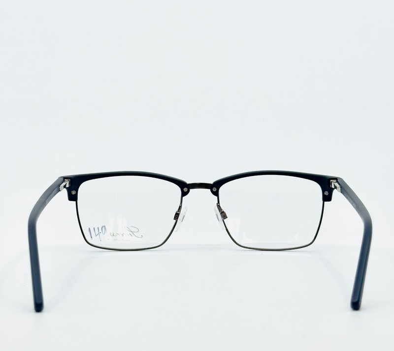 SUCCESS SS-502 MATT BLUE Bronze Unisex Square Full Rim Eyeglasses 53-18-145 B:38 gallery