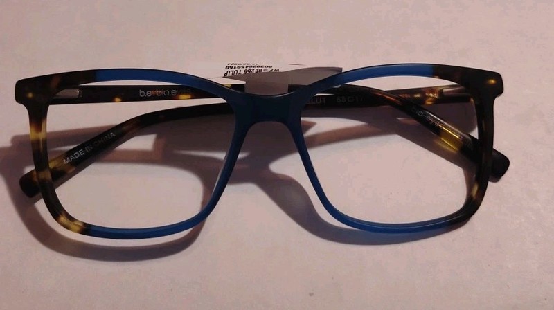 B.e Bio Eyes Tulip BE256 LBLUT Eyeglass Frame Full Blue Brown Tortoise 55-17-145 gallery