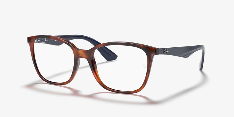 New Ray-Ban RX7066 -5585 Light Havana 52-17-140 Square Eyeglasses