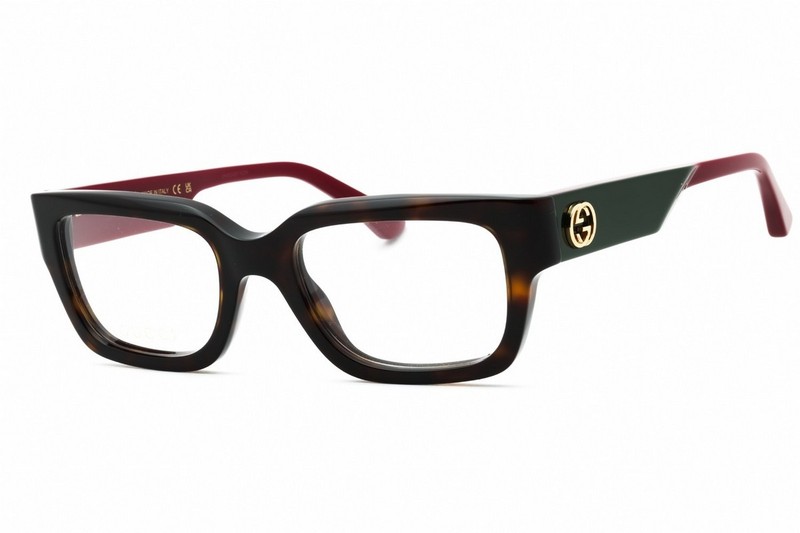 GUCCI GG1666O-006-53 Eyeglasses Size 53mm 0mm 0mm RED HAVANA Women NEW gallery
