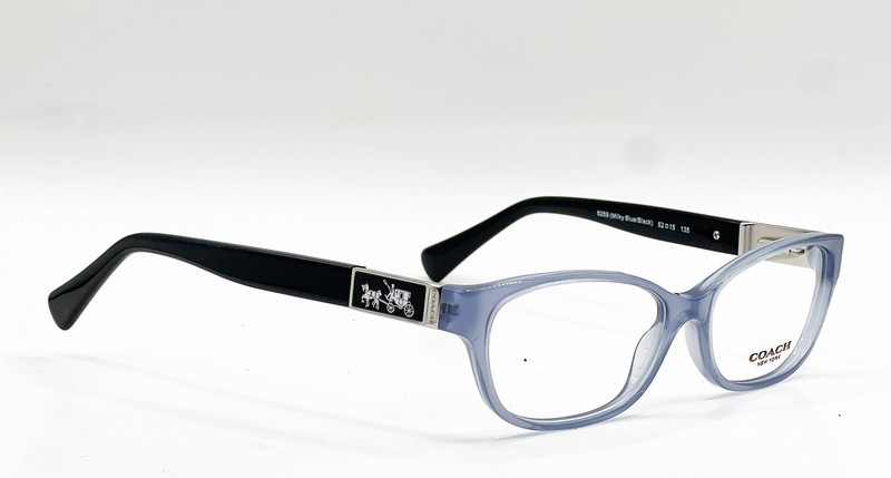 Coach HC 6061 5259 Milky Blue Black Cat Eye Authentic Eyeglass Frames 52-15-135 gallery