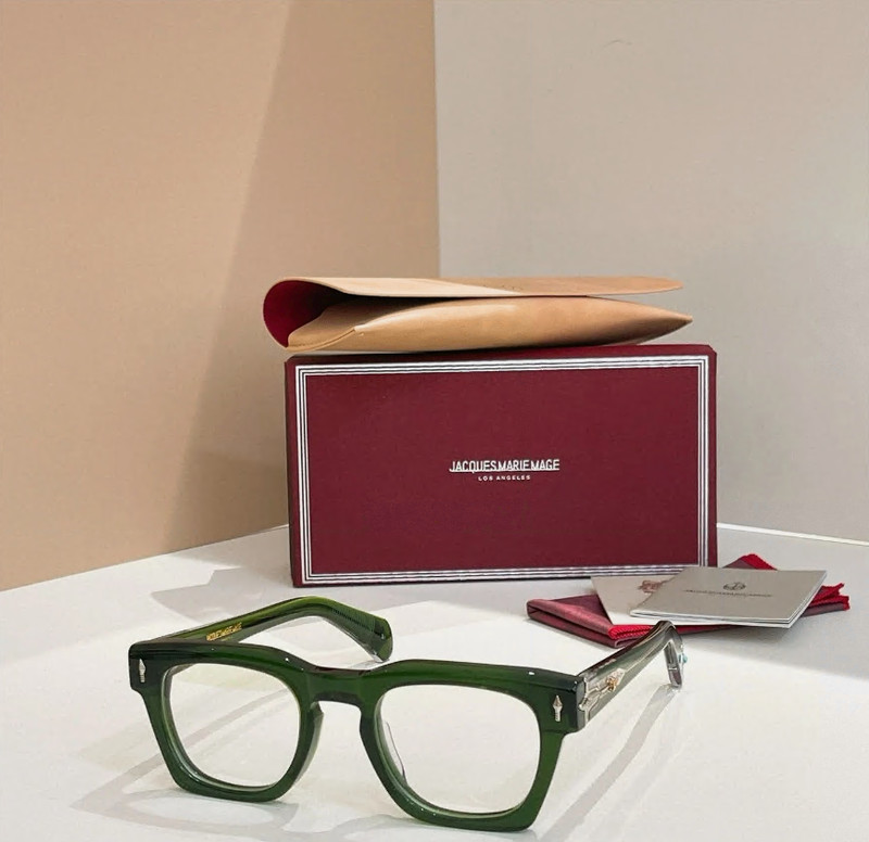 JACQUES MARIE MAGE Green Square Optical Eyeglasses New