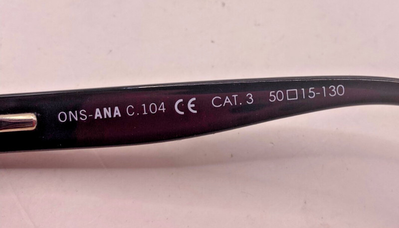 O'NEIL BLACK F RAMES ONLY EYEGLASSES ONS ANA c. 104 CAT 3 50-15-130 gallery