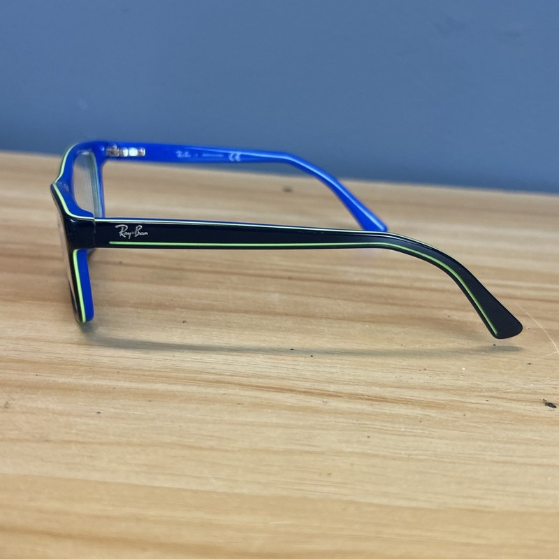 Ray-Ban Jr RB1536 3600 Youth Black Blue Square Eyeglasses 48-16 130 FRAMES ONLY gallery