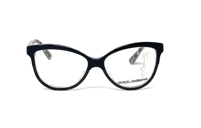 Dolce & Gabbana DG3229 2857 Black Cat-Eye Eyeglasses. 52-14-140 Lenses Need RX