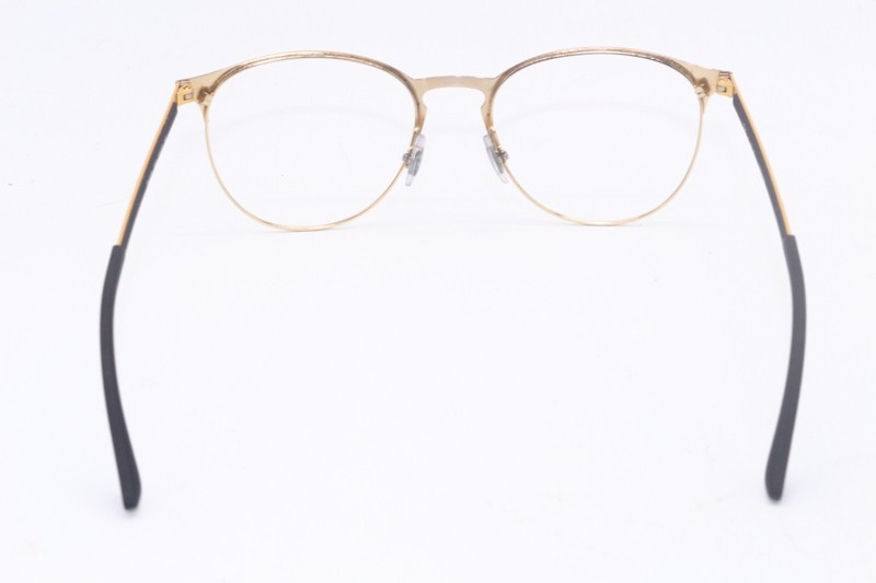 NEW RAY-BAN RB 6375 2890 BLACK GOLD AUTHENTIC FRAMES EYEGLASSES 51-18 gallery